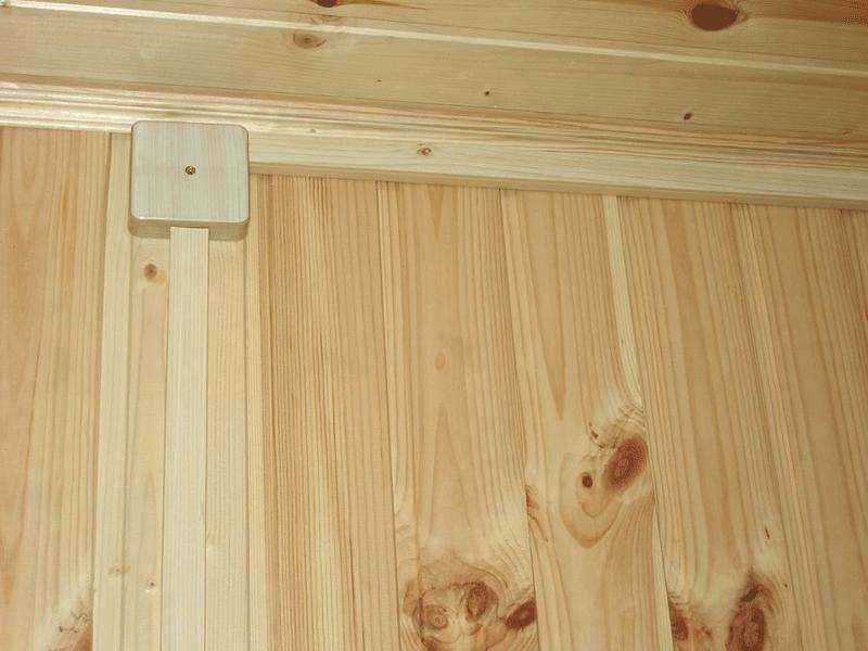Open wiring in a wooden garage (using cable channels 
