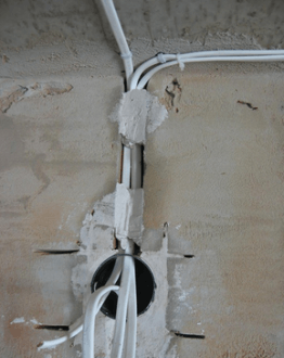 Concealed wiring in the room