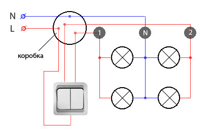 Zero and phase connection diagram