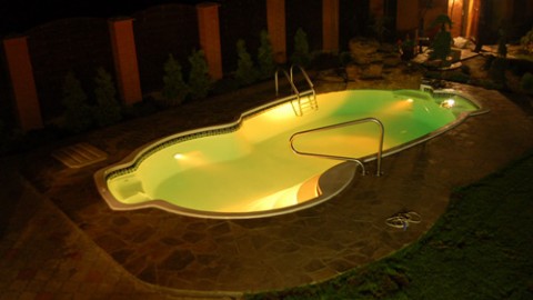What should be the illumination of the pool - 15 photo ideas