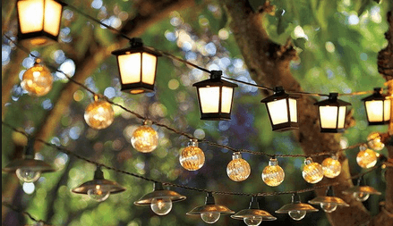 Originalne ideje za osvjetljenje ljetne kućice