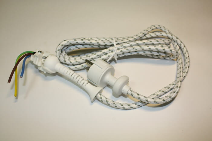 Fabric braided power cord