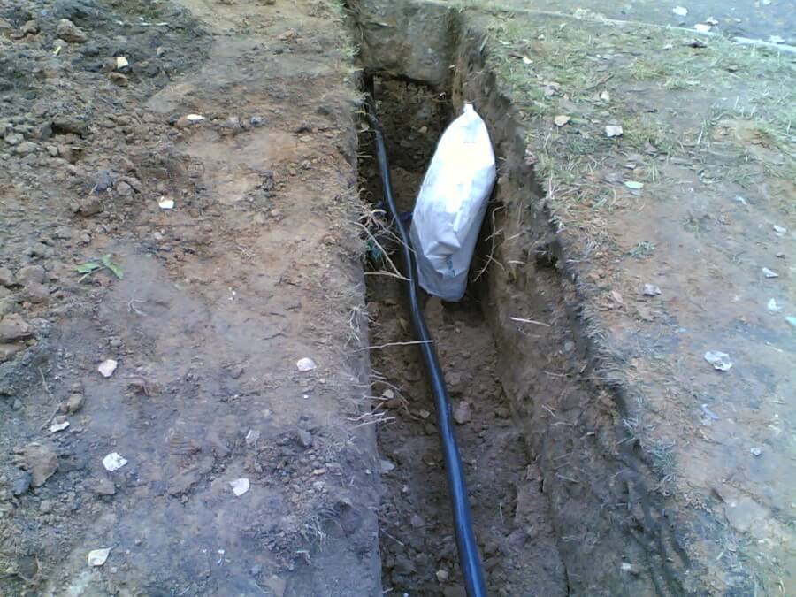 Electrical work in the ground