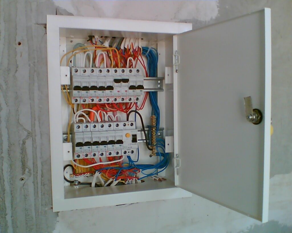 Photo of switchboard in a private house