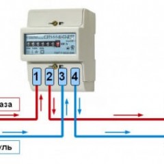 Wiring diagram for a single-phase electric meter to a 220V network