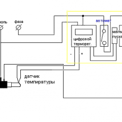 Wiring diagram for an electrode boiler for 220 and 380 volts