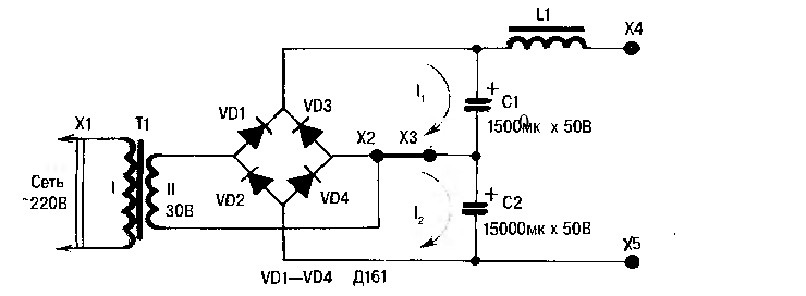 Clear circuit with rectifier