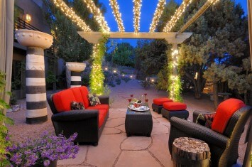Cozy lighted patio