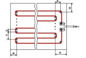 Scheme of a homemade infrared electric heater
