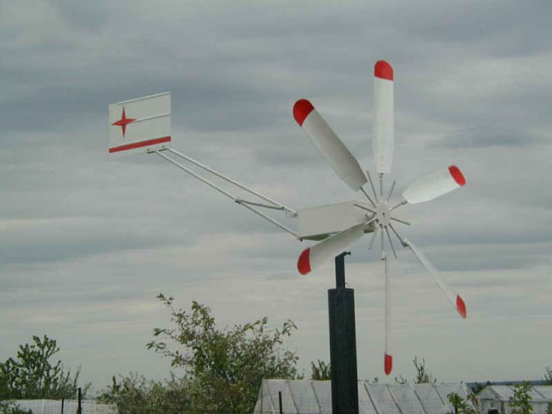 Снимка на домашна вятърна мелница