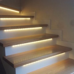 We make LED illumination of the stairs