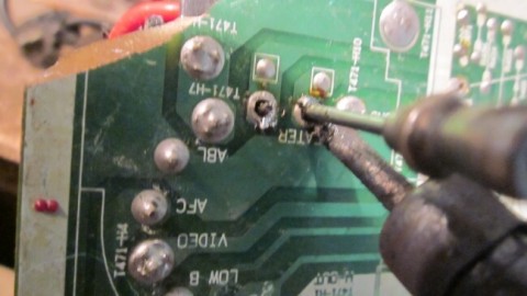 Learning how to safely solder radio components from circuit boards