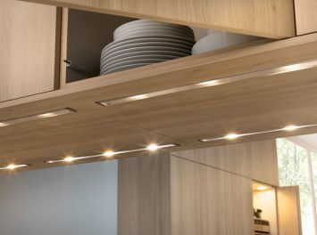 Placement of LED strip above the countertop
