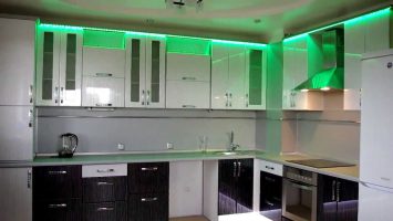 Placing RGB tapes over the kitchen