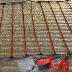 Laying carbon fiber underfloor heating for tiles and laminate