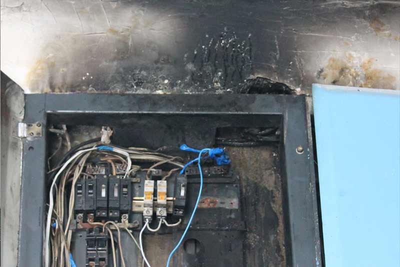 Electrical panel fire