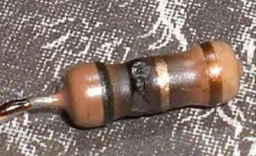 Burnt resistor