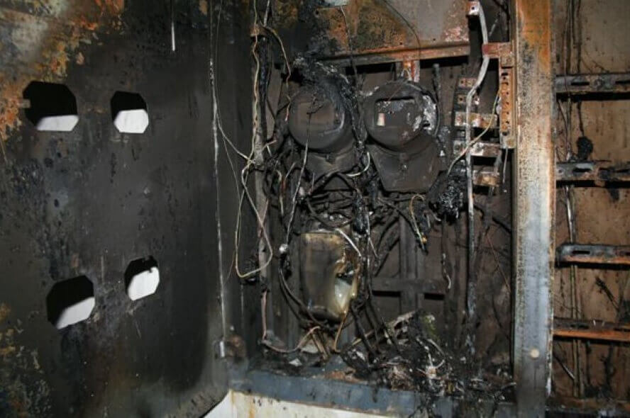Fire due to fire wiring