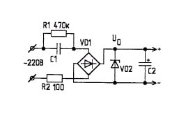 Quenching capacitor circuit
