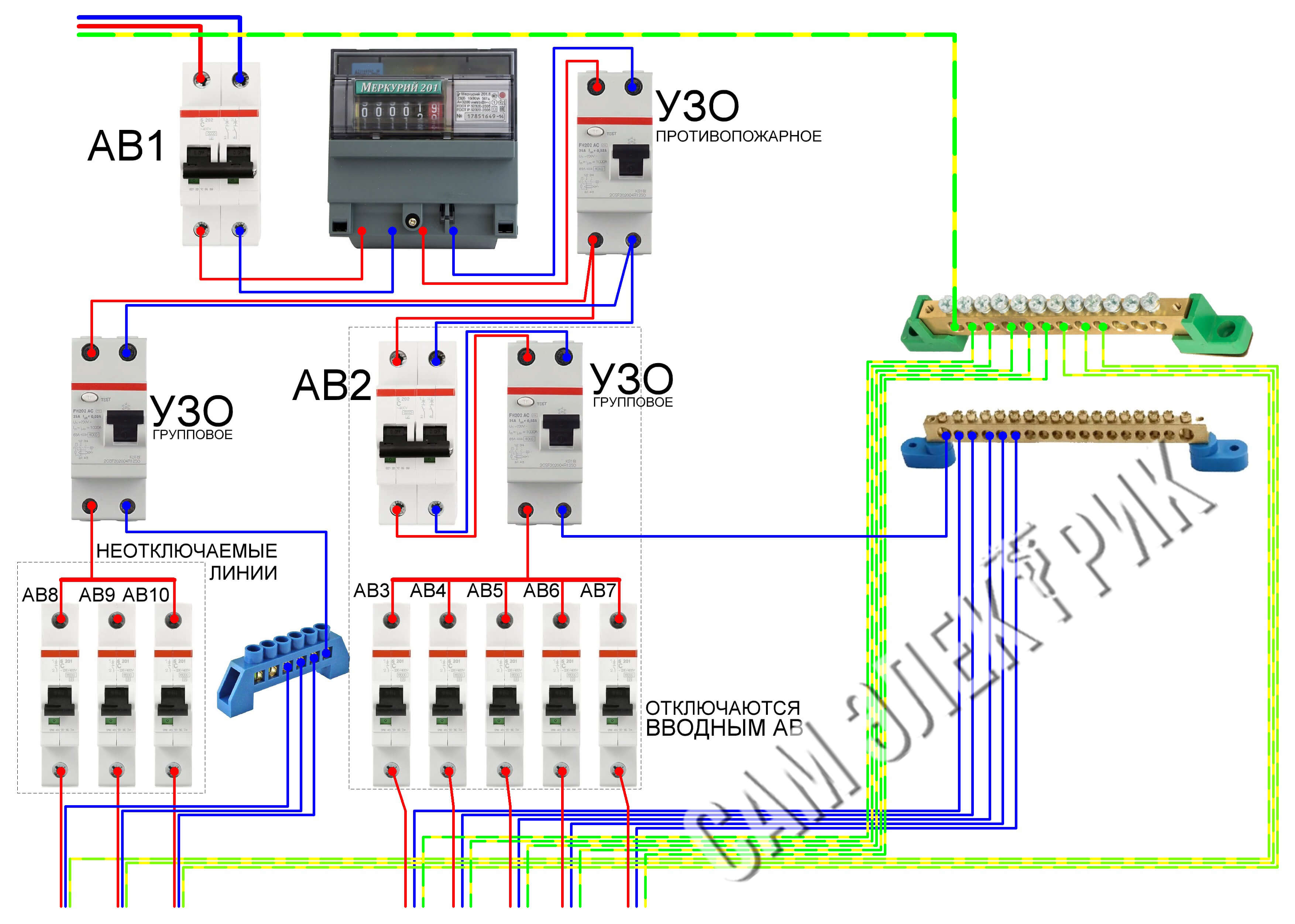 Scheme with an introductory RCD