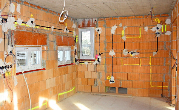 Wiring in a brick house
