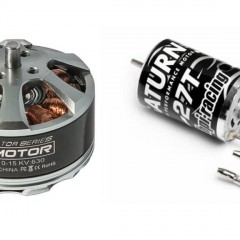 Comparison of a collector and brushless motor
