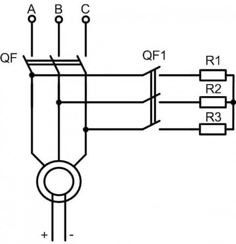 Спирачна верига на кондензатора с ограничаване на тока
